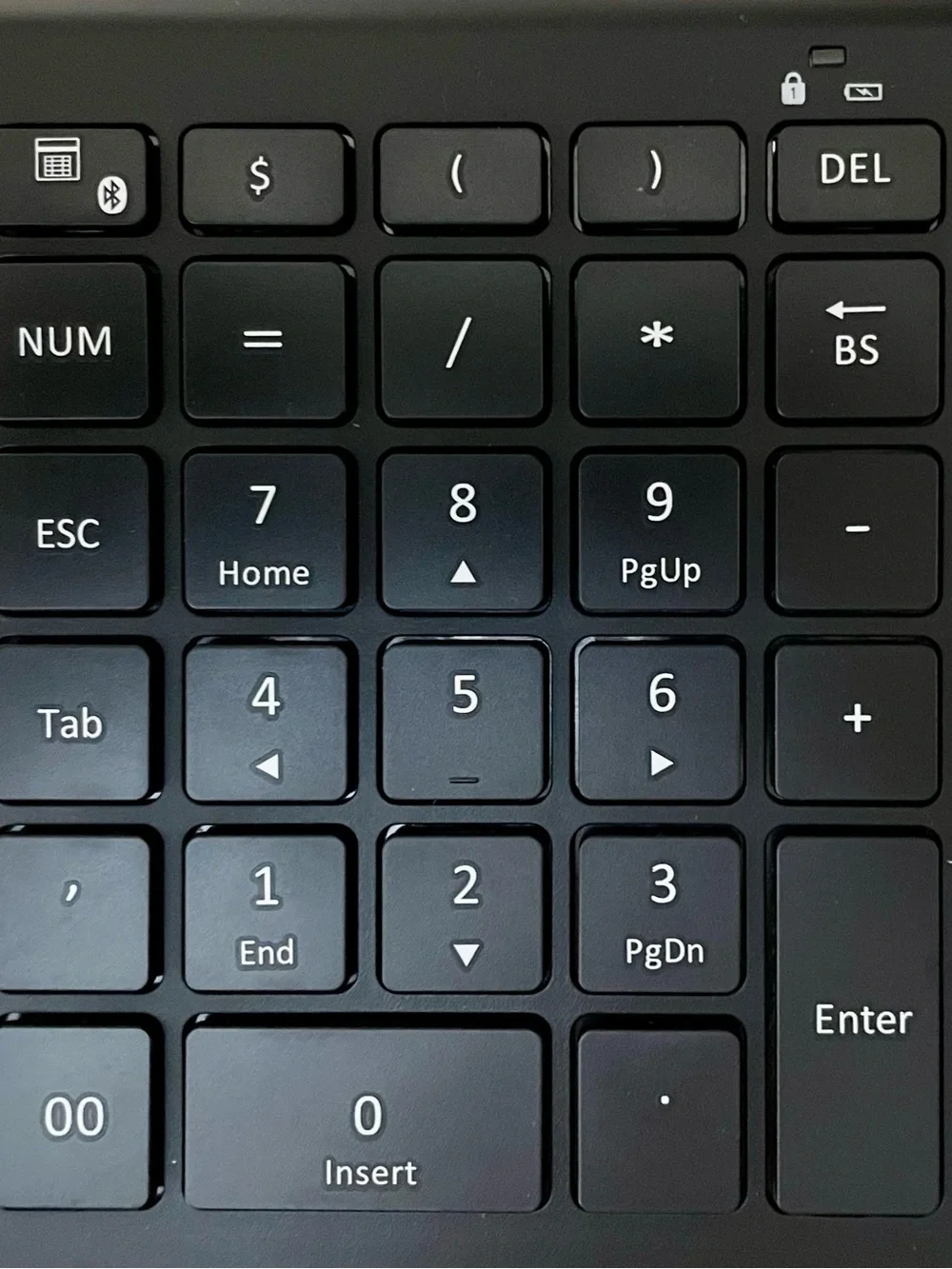 Lekvey Bluetooth Number Pad 28-Key Wireless Numeric Keypad for Laptop PC Black